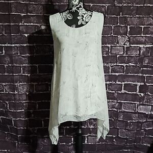 GIUSY made in Italy 100% silk lining  Sleeveless Tunic CLEARANCE